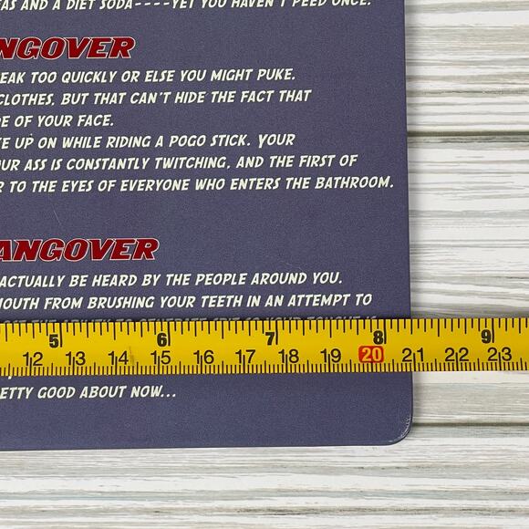 F0044 Tin Sign 5 Levels Of A Hangover - Picture 7 of 7